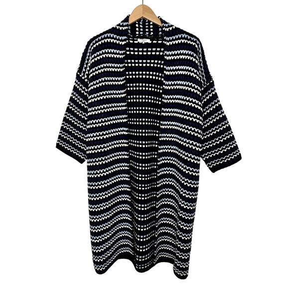 Boho Antheropologie FRNCH Long Chunky Knit Duster Cardigan Sweater One Size - Picture 1 of 6